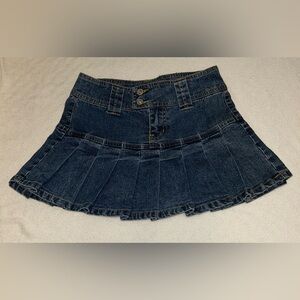Angels Jeans Pleated Mini Skirt
